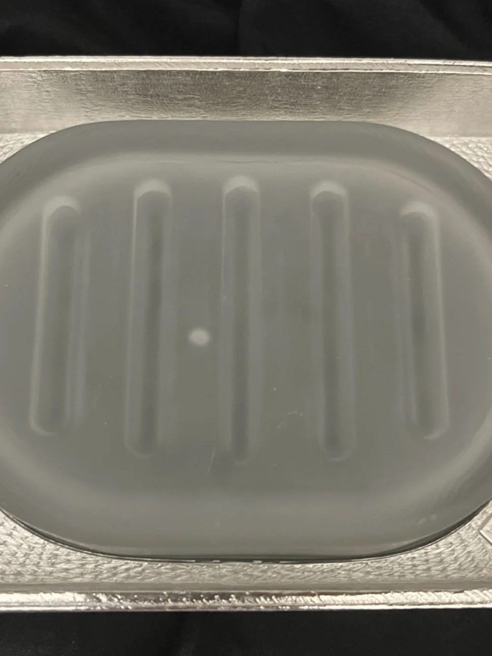 NWOT Mike & Ally Lava Pure White /Silver Rectangle Soap Dish